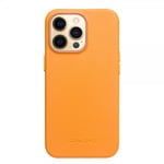 QIALINO iPhone 13 Pro Skal Äkta Läder MagSafe Orange