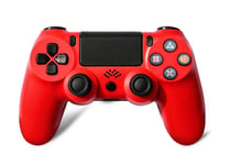 Wireless Controllers for PS4, Bluetooth Wireless Game Controller Gamepad for Playstation 4 with Dual Vibration Game Remote Control Touch Panel Joypad - red