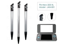 3 x Black Extendable Stylus for New Nintendo 2DS XL/LL Plastic Replacement Pen