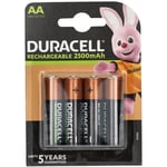 Duracell 5000394203853 ACTIVE AA 4PK Rechargeable Batteries 2500mAh (Pack of 4)