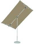 Suncomfort by Glatz Flex-Roof Parasol rectangulaire, gris cendré, armature en acier, toile en polyester, 210 x 150 cm, 5,3 kg