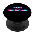 Rave Musician Techno EDM Music Maker Festival Composer Raver PopSockets PopGrip Interchangeable