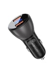 Acefast B7 45W 2x USB Car Charger with display - Black