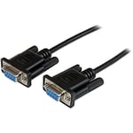 StarTech.com Câble null modem série DB9 RS232 de 1m - Cordon série DB9 vers DB9 - Femelle / Femelle - Noir (SCNM9FF1MBK)