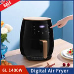 1400W 6L Digital Air Fryer Fat Healthy Oven Low Cooker Oil Free Food Frying