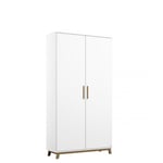 Armoire scandinave blanc/chêne Edisson Blanc