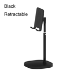Mobile Phone Holder Stand Adjustable Black Retractable