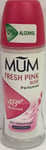 THREE PACKS of Mum Fresh Pink Rose Perfumed Anti-Perspirant Roll on 50Ml