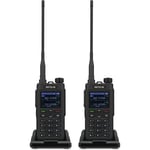 Retevis C62 Dubbelband Walkie-Talkie, Laddningsbar Ham Amatörradio, Lång Räckvidd, 2000mAh, Typ-C, för Vandring/Jakt/Camping