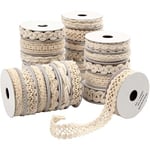 Creativ Dekorationsband med spets - 6-18 mm Cream 56 x 0,9m