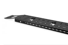 42U vert. cable tray for network and server racks 1650x130x25 mm, color black (RAL 9005)