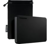 TOSHIBA Canvio Basics 4TB Portable External Hard Drive Storage + Pouch - BNIB