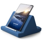 Lamicall Pillow Tablet Holder, Tablet Cushion Stand - Lazy Holder Stand Bed Sofa, Compatible with New 2021 iPad Pro 9.7, 10.5, 12.9, iPad Air mini 2 3 4 5 6, Switch, Samsung Tab, iPhone, Books - Blue