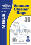 5 X Miele Vacuum Cleaner Bags Gn Type - S441i, S442i, S443i, S444i, S445i, S446i
