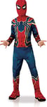 RUBIES - AVENGERS officiel -Déguisement classique pour enfants IRON SPIDER . Costume SpiderMan complet taille 3-4 ans avec combinaison couvre-bottes et cagoule issu du film Avengers Infinity War
