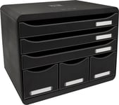 Exacompta Store-Box Skrivbordsbyrå, 6 st, svart