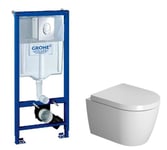 Toalettpaket med Duravit ME by Starck Rimless Compakt toalettskål och Grohe cistern