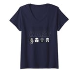 Womens Star Wars Character Heads V-Neck T-Shirt