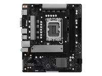 Asrock H810m-X - Moderkort - Micro Atx - Lga1851-Uttag - H810 Chipuppsättning - Usb-C 3.2 Gen 1, Usb 3.2 Gen 1 - 2.5 Gigabit Lan - Inbyggda Grafiken (Cpu Krävs) - Hd-Ljud (8 Kanaler)