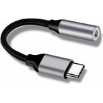Prise USB C vers 3,5 mm, adaptateur USB C 3,5 mm, adaptateur auxiliaire USB C, adaptateur audio USB C vers jack 3,5 mm AUX, adaptateur casque USB C
