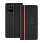 COODIO Samsung Galaxy S10 Lite Case, Samsung Galaxy S10 Lite Phone Case, Samsung Galaxy S10 Lite Wallet Case, Magnetic Flip Leather Case For Samsung Galaxy S10 Lite Phone Cover, Black/Red