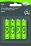 4x AA SOLAR LIGHT RECHARGEBLE BATTERIES by SMART GARDEN 600mAh GARDEN LIGHTS