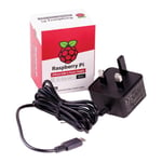Official Raspberry Pi 4 USB-C PSU, 3A UK Black - RASPBERRY-PI Power Supply