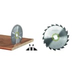 Festool Fine Tooth Saw Blade, 160 x 2.2 x 20 W48 & 768129 Standard Saw Blade, W18 for TS 55, TSC 55, Silver, Diameter 160 mm, 6-1/4"saw