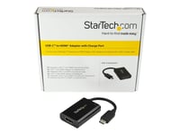 StarTech.com USB C to HDMI 2.0 Adapter with Power Delivery, 4K 60Hz USB Type-C to HDMI Display/Monitor Video Converter, 60W PD Pass-Through Charging Port, Thunderbolt 3 Compatible, Black - USB-C...