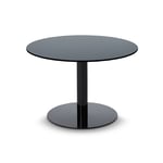 Tom Dixon Flash soffbord runt Svart-svart stativ