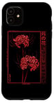 Coque pour iPhone 11 Lys d'araignée japonaise Soft Grunge Anime Esthétique Fleur