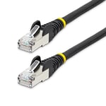 StarTech.com Câble Ethernet CAT6a 1m - Low Smoke Zero Halogen (LSZH), 10 Gigabit 500MHz 100W PoE RJ45 S/FTP Cordon Réseau Snagless Noir