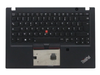 Sunrex - Erstatningstastatur for bærbar PC - med Trackpoint - bakbelysning - AZERTY - Fransk - svart - FRU - for ThinkPad T490s 20NX, 20NY