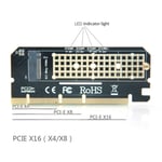 Adaptateur M.2 SSD vers PCIE 3.0 X16 avec carte d'interface clé LED M Suppor PCI Express 3.0x4 pour NVMe 2230-2280 taille m.2 SSD