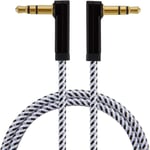 3.5mm Male to Male Audio Aux Auxiliary Cable Stereo Right Angle 3m Input Output