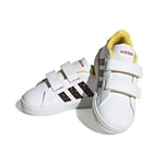 adidas Boy's Grand Court Mickey Cf I Sneaker, Ftwr White Core Black Better Scarlet, 3 UK Child