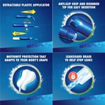 Tampax Pearl Compak Applicator Regular Leak Protect - Pack of 4 x 24 Tampons