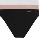 Calvin Klein Women's 3 Pack Bikini (Mid-Rise) 000QD5200E Panties, Multicolour (Black/White/Subdued), M