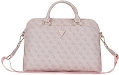 Bag Guess 4G Zipper Pocket Triangle Logo 15" Pink