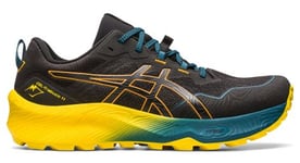 Chaussures de trail running asics gel trabuco 11 noir bleu jaune