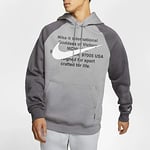 Nike M NSW Swoosh Hoodie PO BB Sweat-Shirt Homme, Particle Grey/Iron Grey/(White), FR : 3XL (Taille Fabricant : 3XL)