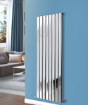 NRG 1600x544 Vertical Flat Panel Designer Radiators Central Heating Rad Chrome