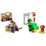 LEGO Super Mario Bowser’s Muscle Car Expansion Set, Collectible Race Kart Toy & 71404 Super Mario Goomba’s Shoe Expansion Set, Buildable Toy Game, with Goomba Figure