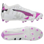 PUMA Ultra 5 Match FG/AG Forever - PUMA White/Lila/Grå/PUMA Svart Barn LIMITED EDITION, storlek 28