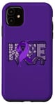 iPhone 11 Hope - Lupus Awareness Purple Feather Ribbon Case