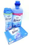 Lenor Fabric Softener/Conditioner Spring Awakening 1.19L(34 Washes) x1 ,Lenor in-Wash Scent Booster Beads 264g x1 and Tumble Dryer Sheets 34 Sheets x1 (1 of Each, 3 Items in Total).
