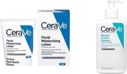 Cerave PM Daily Facial Moisturiser Lotion for Normal to Dry Skin 52Ml & Blemish