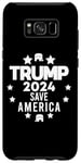 Coque pour Galaxy S8+ Donald Trump 2024 Take America Back Trump américain