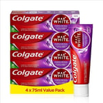 Colgate Max White Purple Reveal Toothpaste: Teeth Whitening, 4X75Ml