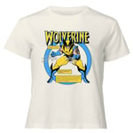 X-Men Wolverine Bio Women's Cropped T-Shirt - Cream - S